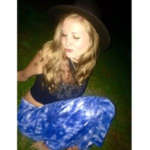 Lily Rose tie dye fold over maxi skirt